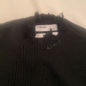 Men's Black Crewneck Sweater